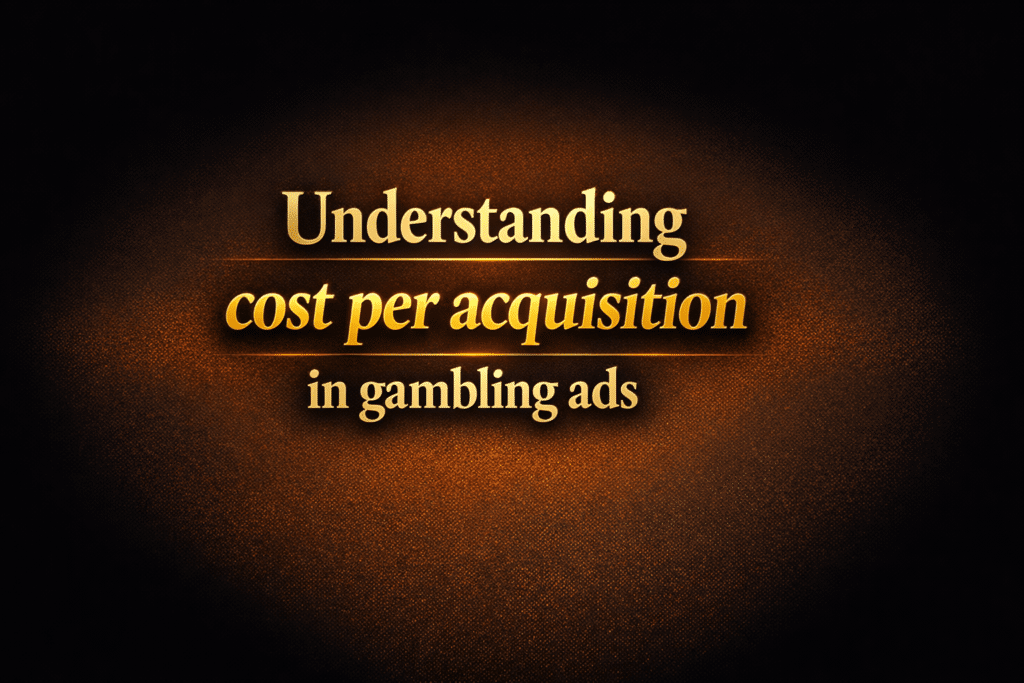 Understanding cost per acquisition in gambling ads