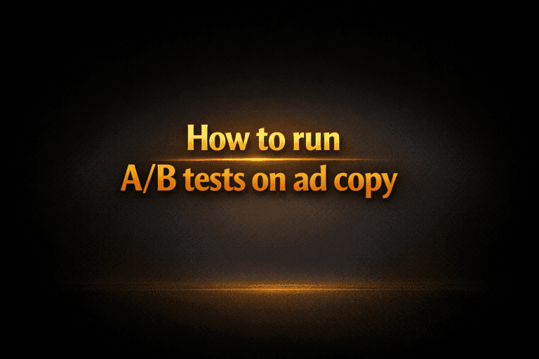 How to run A/B tests on ad copy