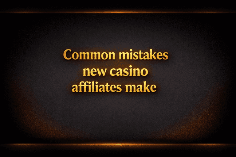 Common mistakes new casino affiliates make