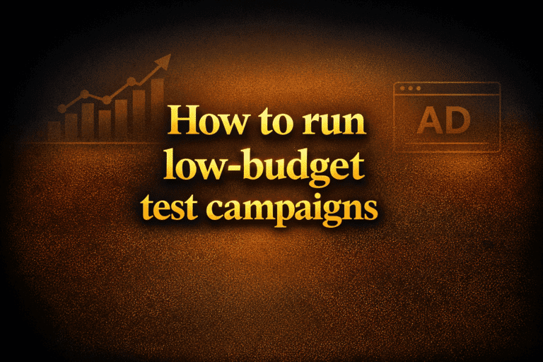 How to run low-budget test campaigns