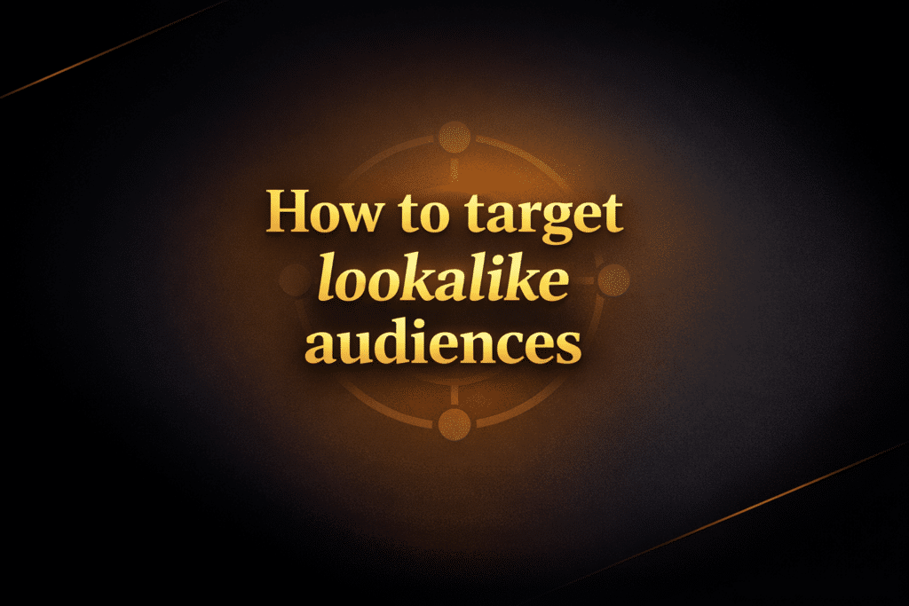 How to target lookalike audiences