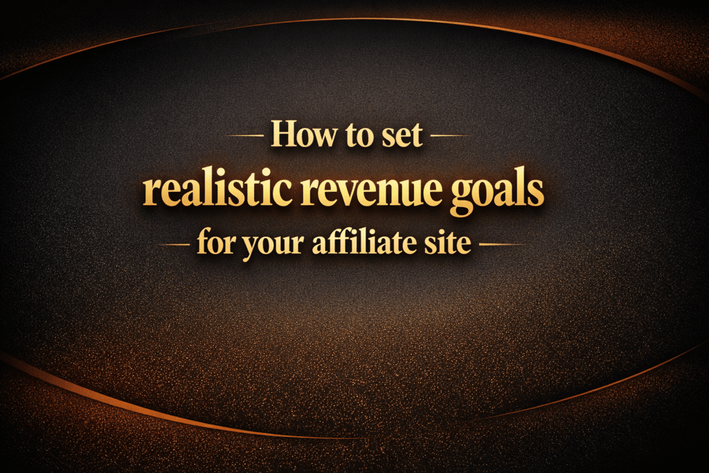 How to set realistic revenue goals for your affiliate site