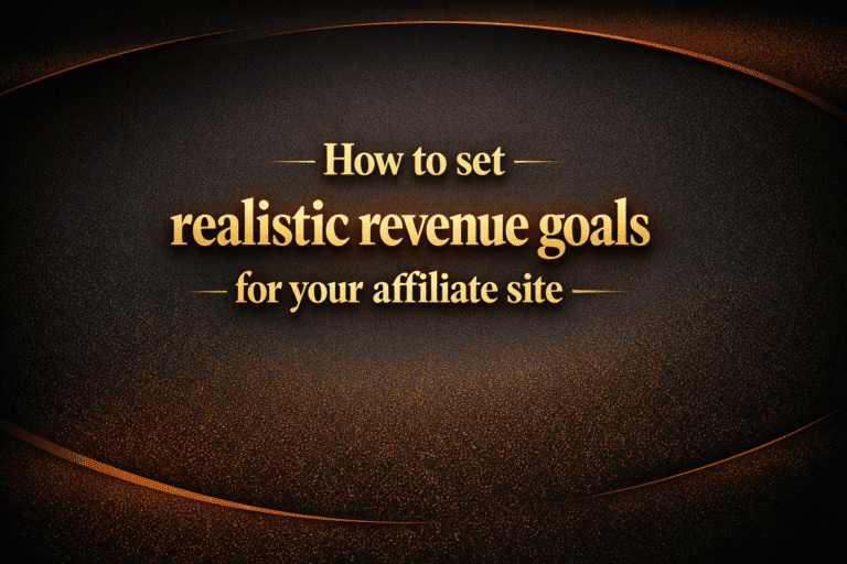How to set realistic revenue goals for your affiliate site