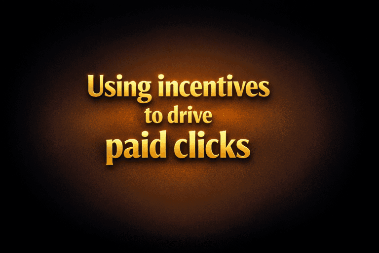 Using incentives to drive paid clicks