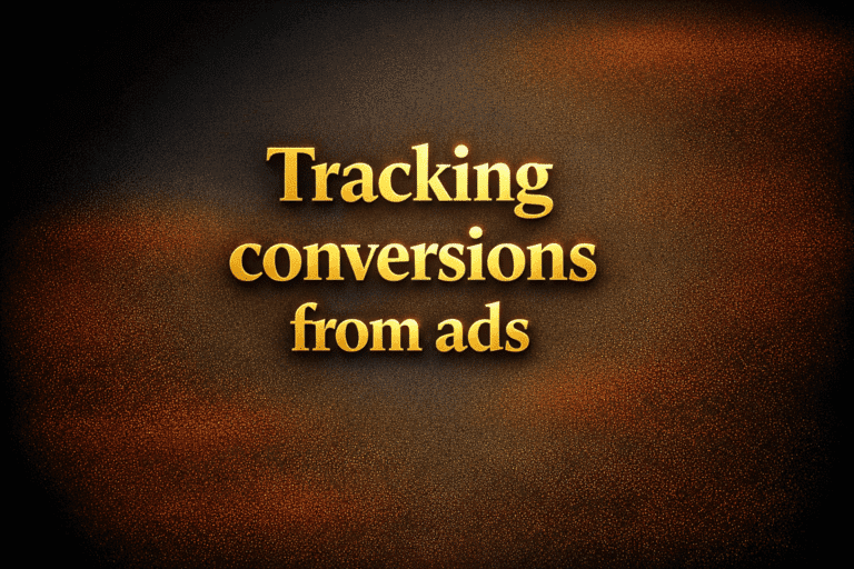 Tracking conversions from ads