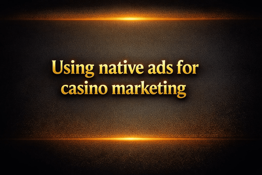 Using native ads for casino marketing
