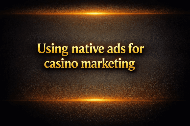 Using native ads for casino marketing