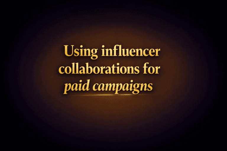 Using influencer collaborations for paid campaigns