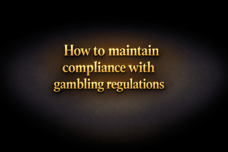 How to maintain compliance with gambling regulations