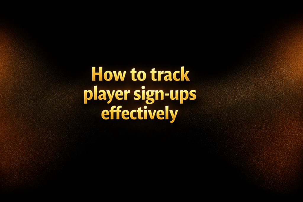 How to track player sign-ups effectively