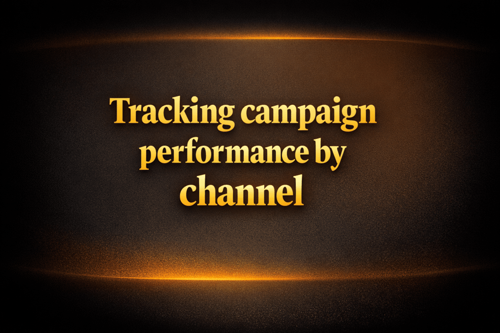Tracking campaign performance by channel