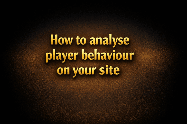 How to analyse player behaviour on your site