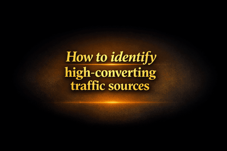 How to identify high-converting traffic sources