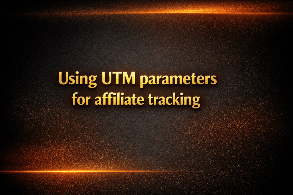 Using UTM parameters for affiliate tracking