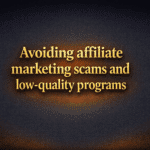 Avoiding affiliate marketing scams and low-quality programs