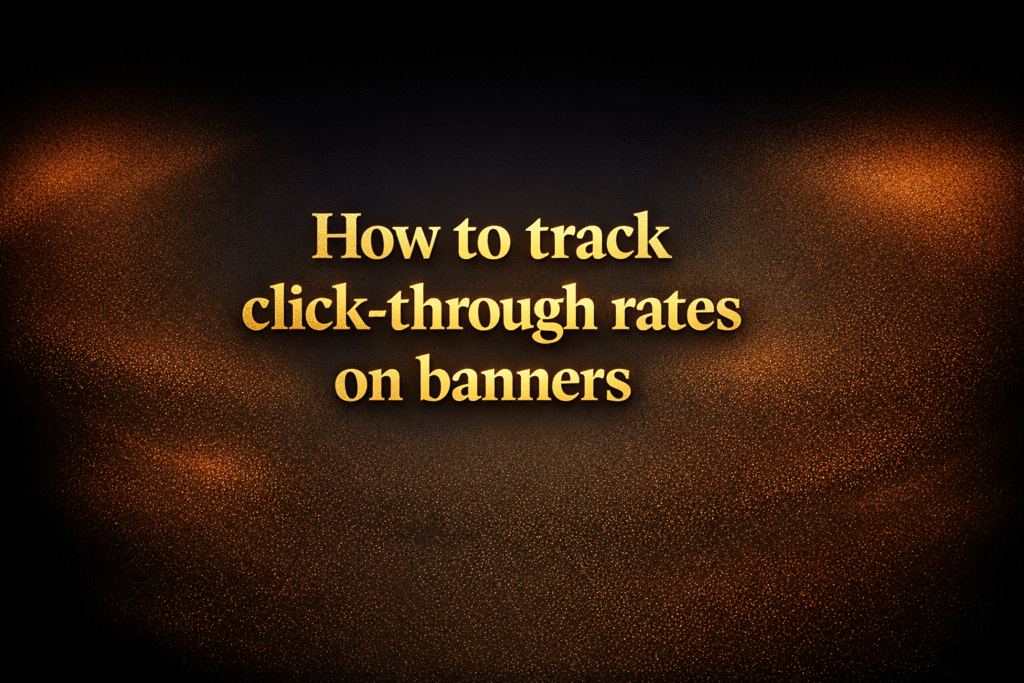 How to track click-through rates on banners
