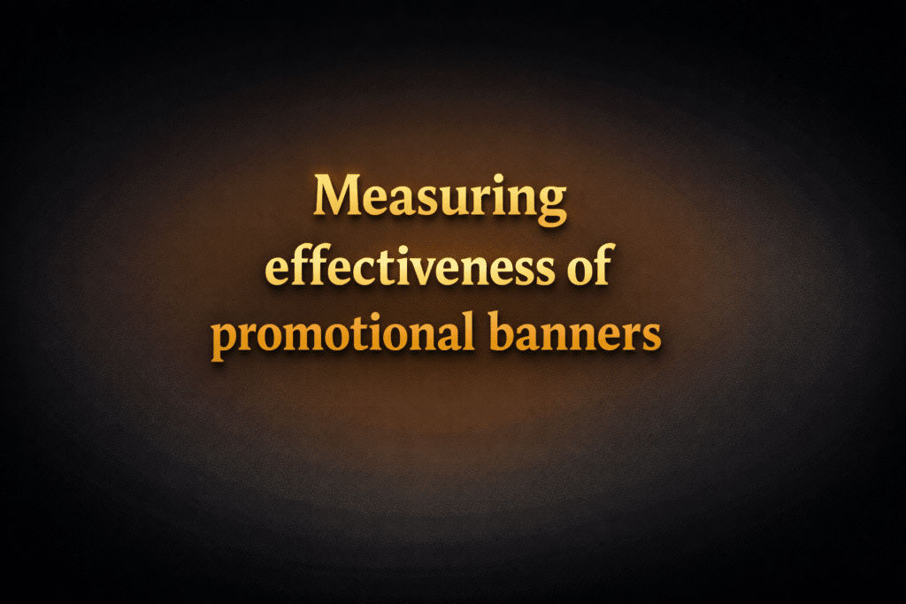 Measuring effectiveness of promotional banners