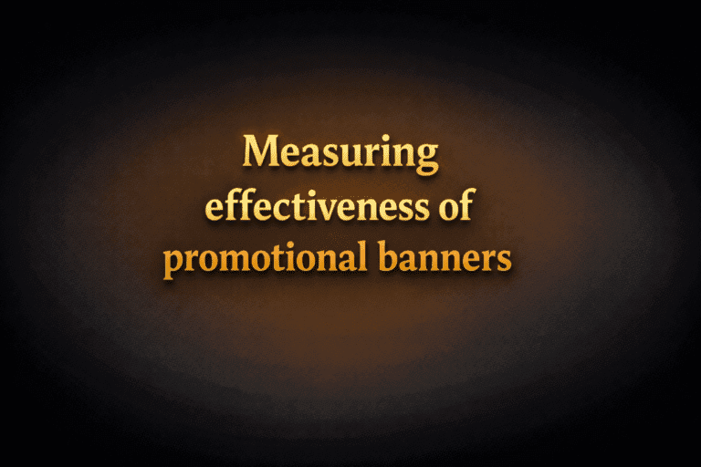 Measuring effectiveness of promotional banners