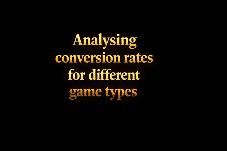 Analysing conversion rates for different game types