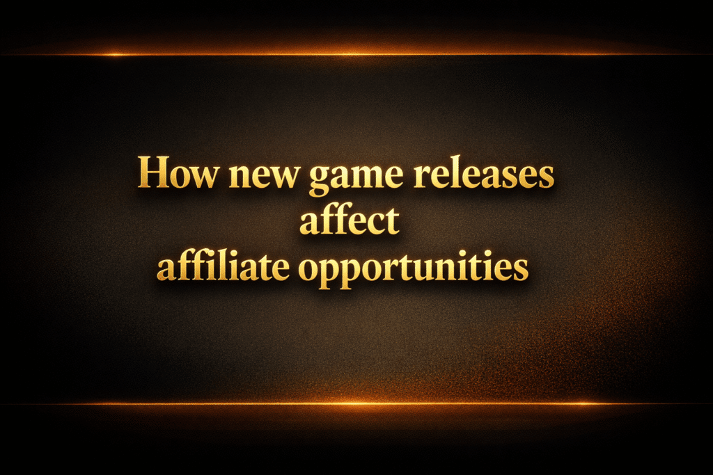 How new game releases affect affiliate opportunities