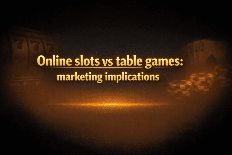 Online slots vs table games: marketing implications