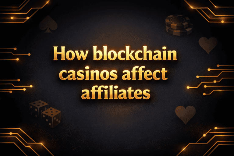 How blockchain casinos affect affiliates