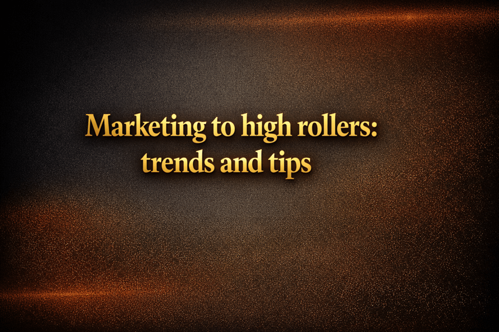 Marketing to high rollers: trends and tips