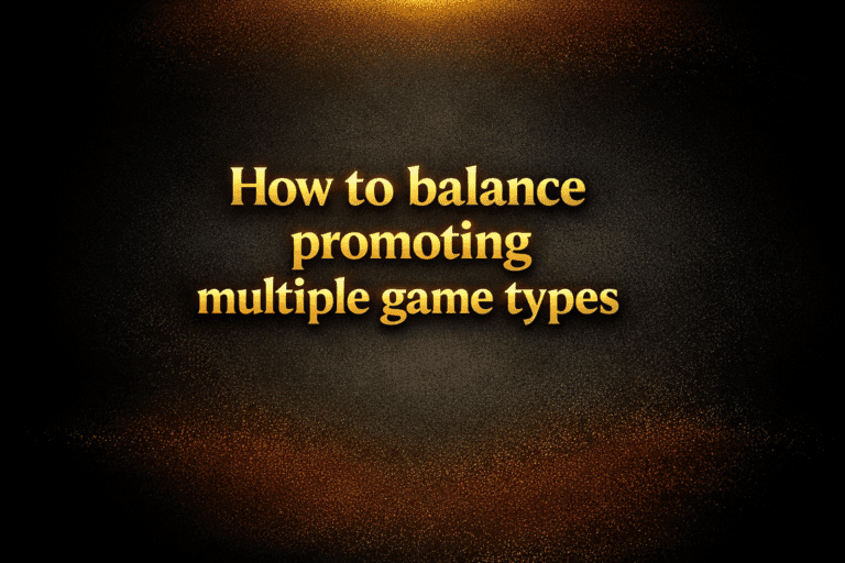 How to balance promoting multiple game types