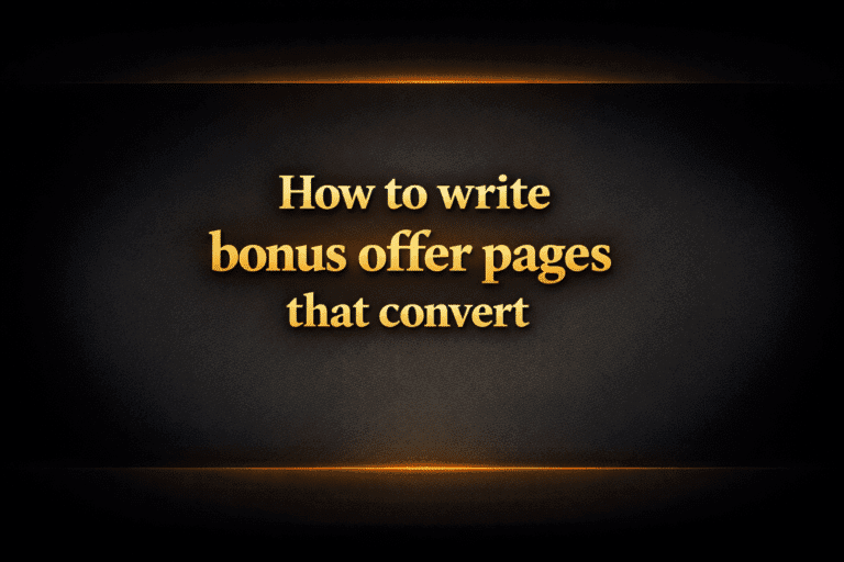 How to write bonus offer pages that convert