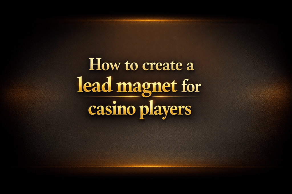 How to create a lead magnet for casino players