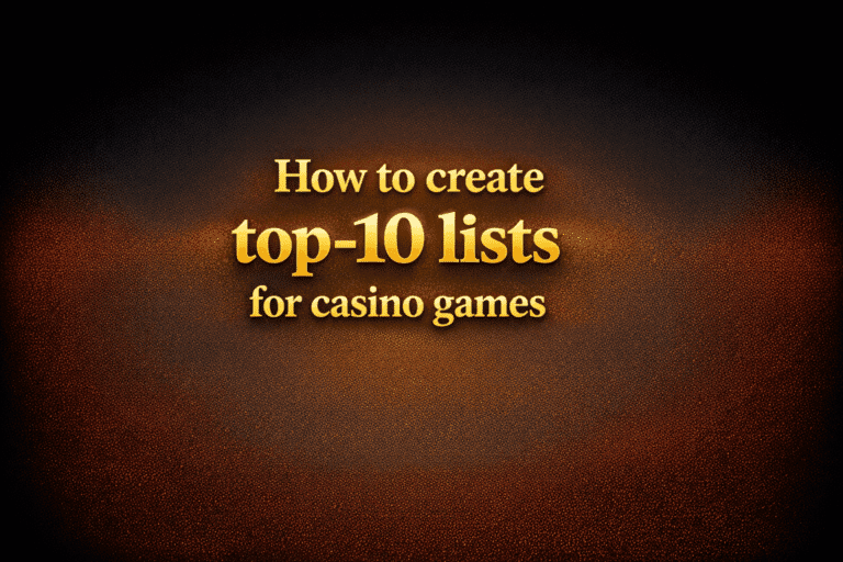 How to create top-10 lists for casino games