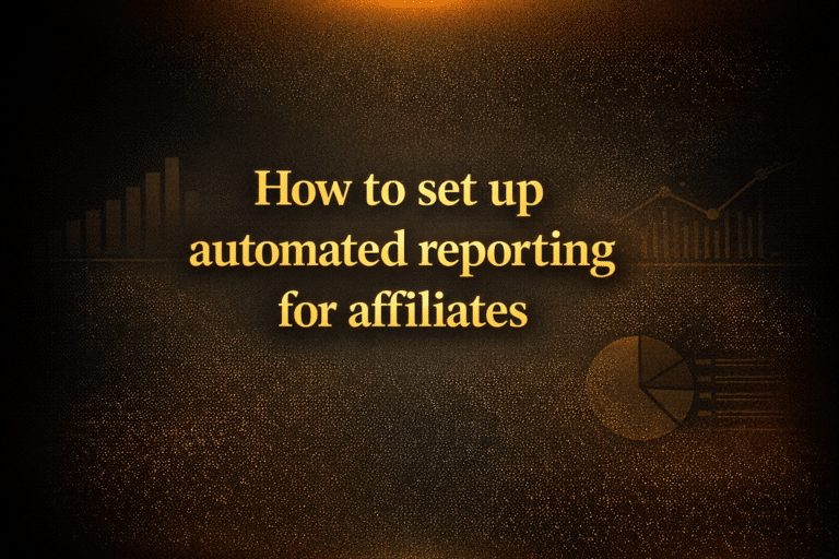 How to set up automated reporting for affiliates