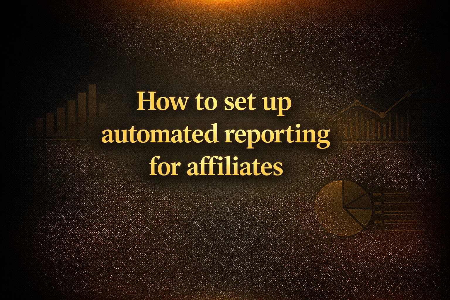 How to set up automated reporting for affiliates