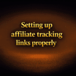 Setting up affiliate tracking links properly