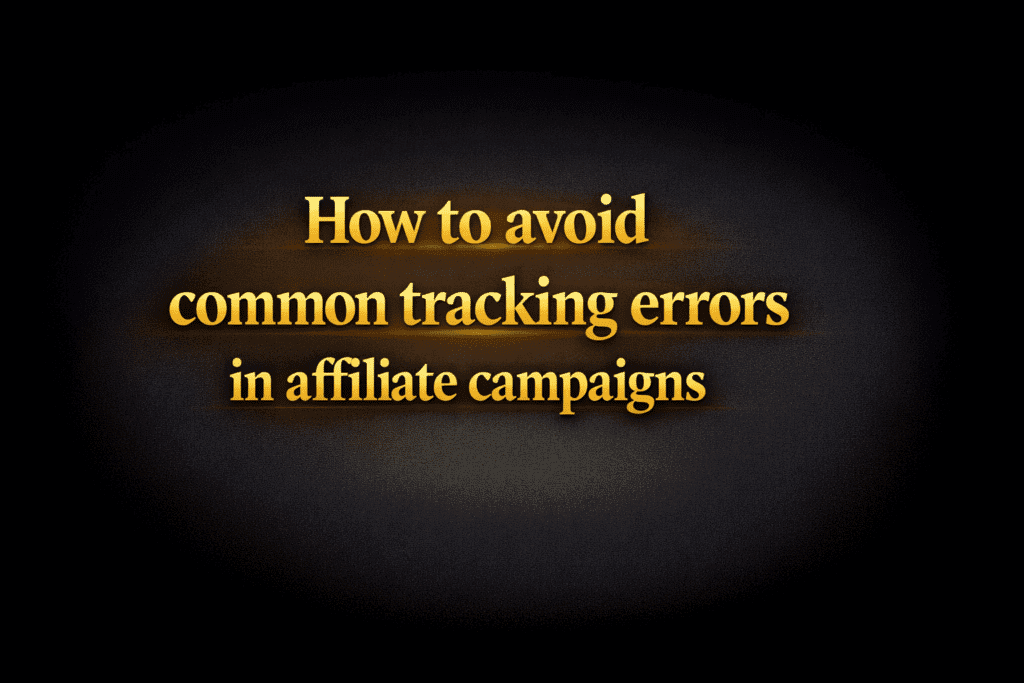 How to avoid common tracking errors in affiliate campaigns