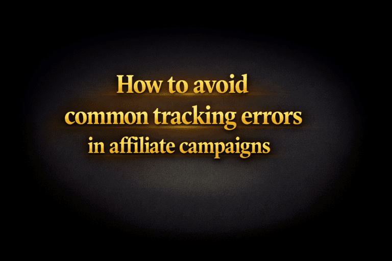 How to avoid common tracking errors in affiliate campaigns