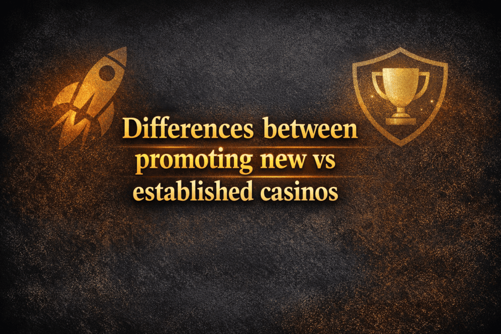 Differences between promoting new vs established casinos