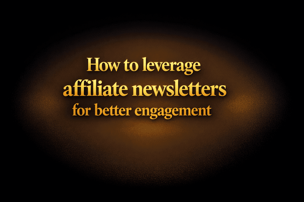 How to leverage affiliate newsletters for better engagement