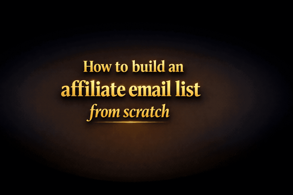 How to build an affiliate email list from scratch