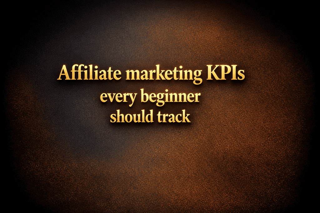 Affiliate marketing KPIs every beginner should track