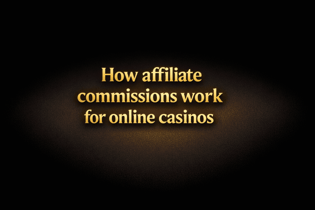 How affiliate commissions work for online casinos