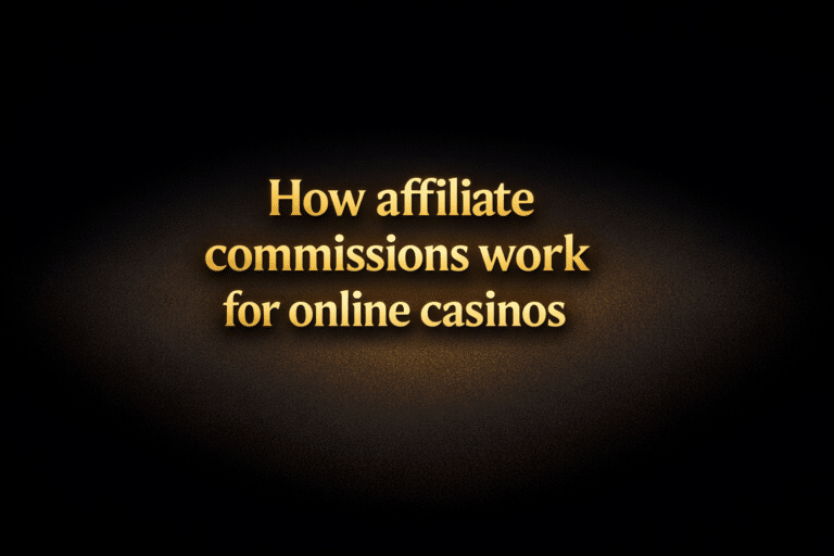 How affiliate commissions work for online casinos
