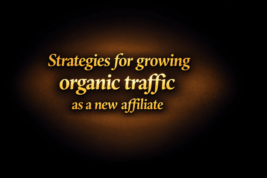 Strategies for growing organic traffic as a new affiliate
