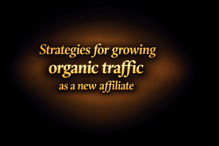 Strategies for growing organic traffic as a new affiliate