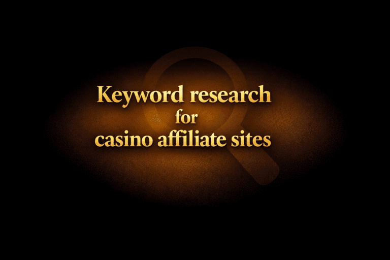 Keyword research for casino affiliate sites