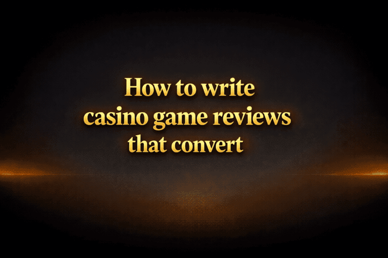 How to write casino game reviews that convert