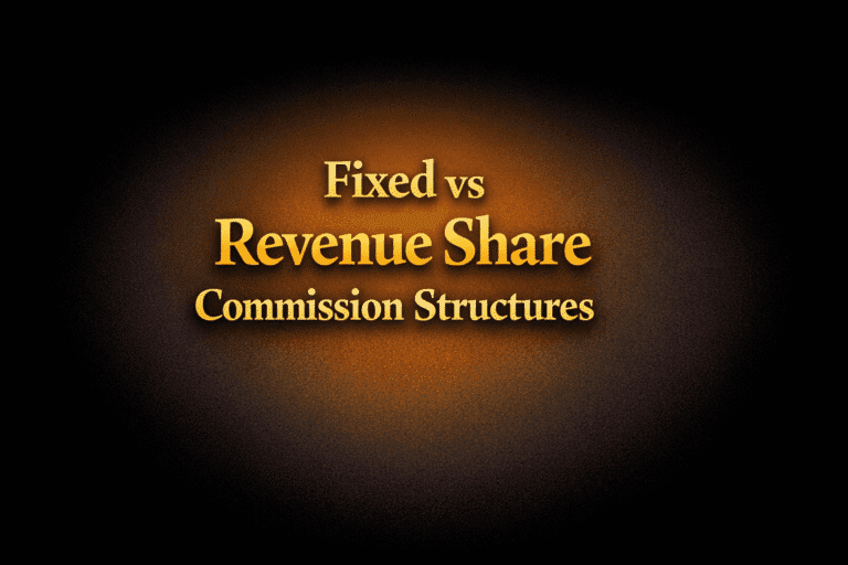 Fixed vs revenue share commission structures