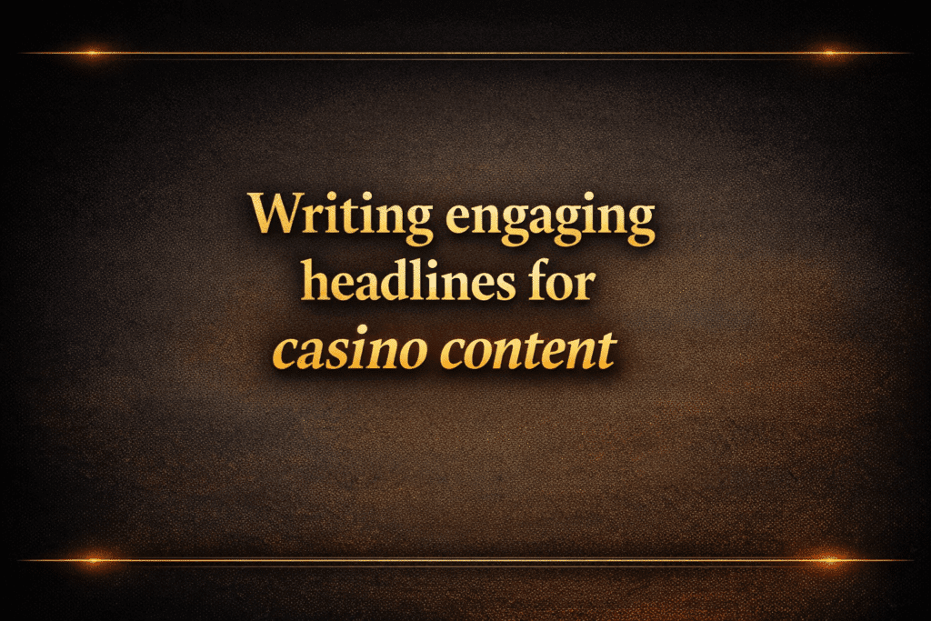 Writing engaging headlines for casino content