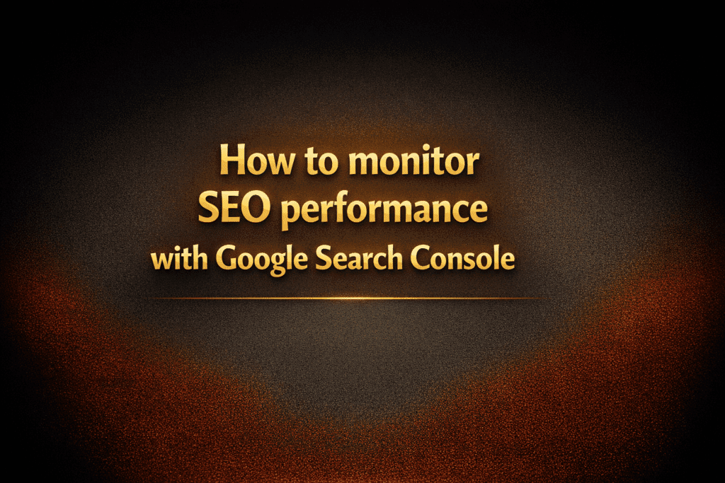 How to monitor SEO performance with Google Search Console