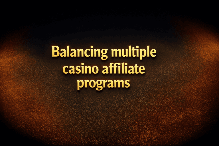 Balancing multiple casino affiliate programs
